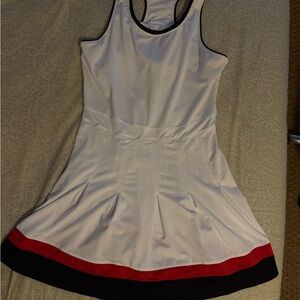 FILA White Workout Dress with Red and Black Trim